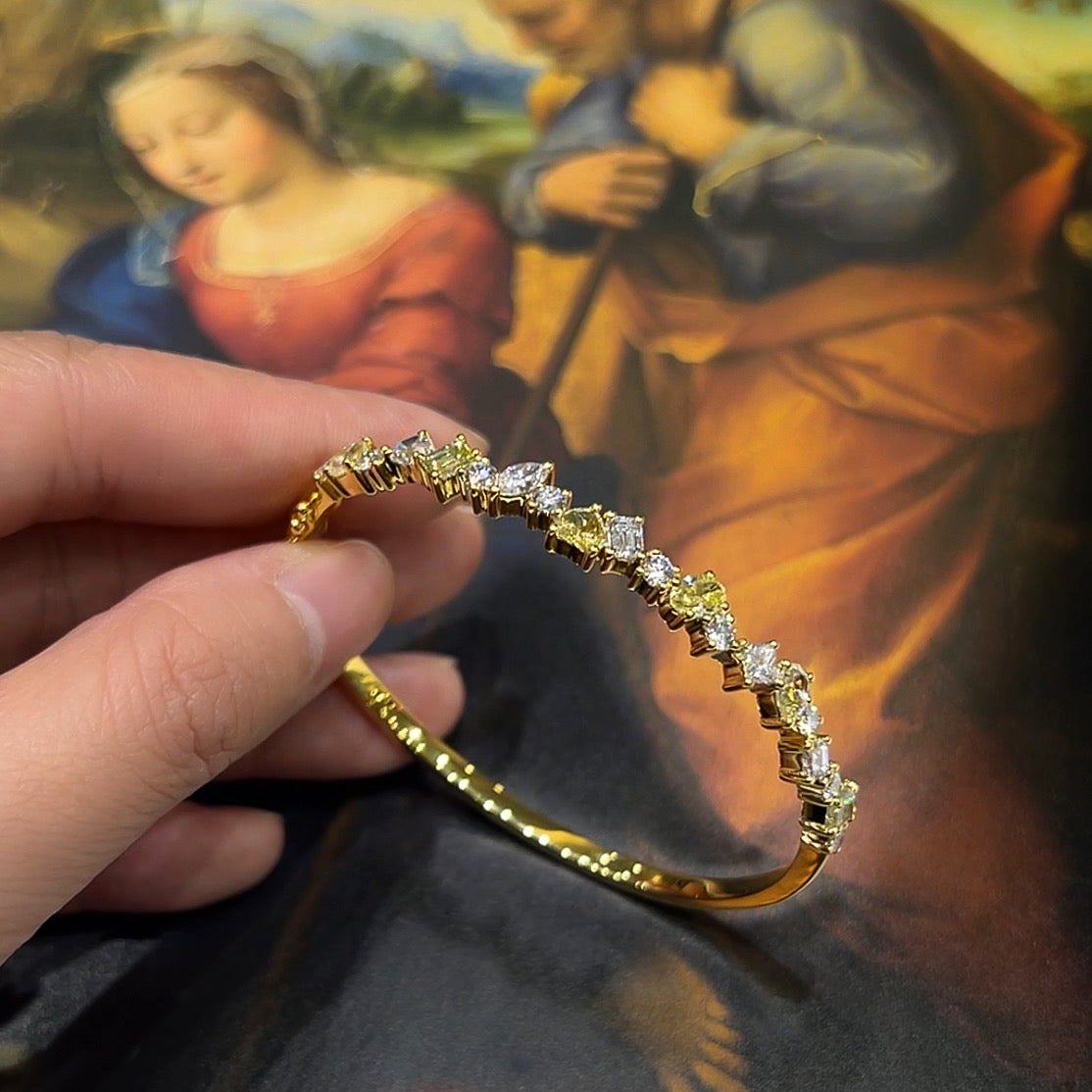 Yellow Diamond Bangle