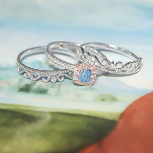 Blue Diamond 3 in 1 Ring