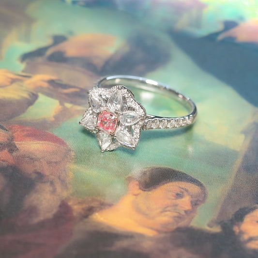 Pink Diamond Starflower Ring