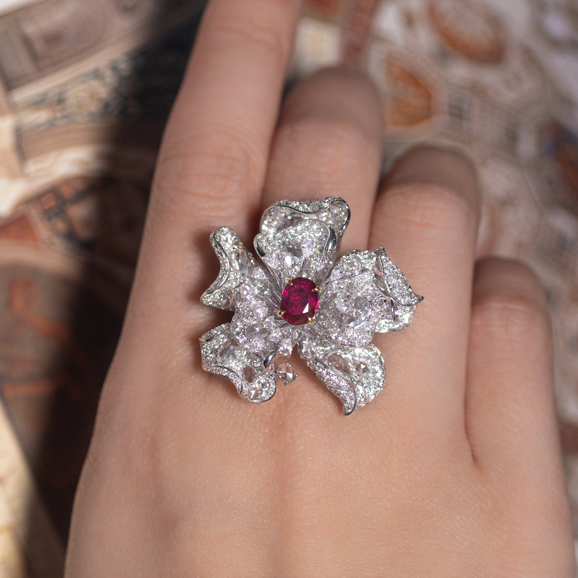 Imperial Bloom Ruby Ring