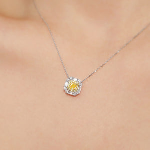 Fancy Yellow Diamond Necklace