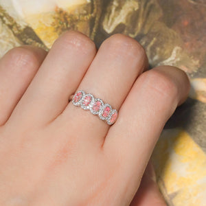 Oval Pink Diamond Band