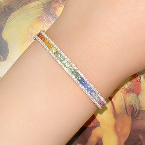 Rainbow Sapphire Bangle