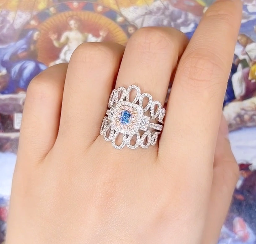 Fancy Blue Diamond Ring